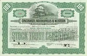 illustration de Cincinnati, Indianapolis and Western Railroad