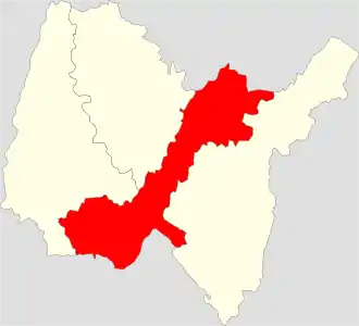Carte de la deuxième circonscription de l'Ain de 1986 à 2012