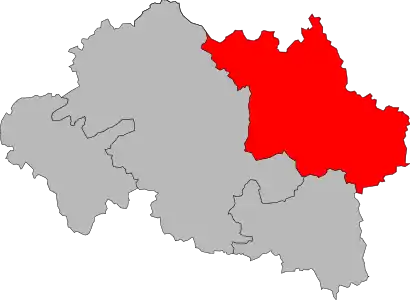 Carte de la première circonscription de l'Allier de 1986 à 2012