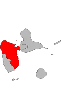 Carte de la troisième circonscription de la Guadeloupe de 1986 à 2012