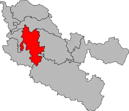 Carte de la troisième circonscription de la Moselle de 1986 à 2012