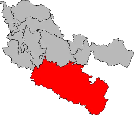 Carte de la quatrième circonscription de la Moselle de 1986 à 2012