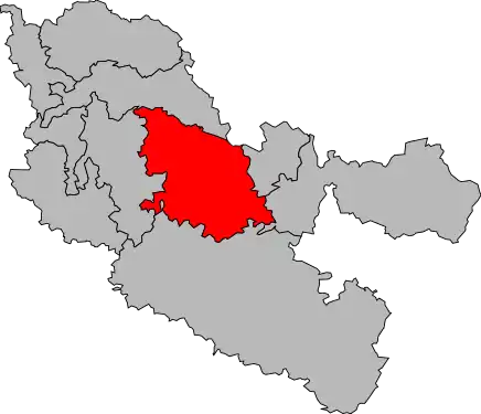 Carte de la septième circonscription de la Moselle de 1986 à 2012