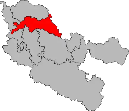 Carte de la huitième circonscription de la Moselle de 1986 à 2012