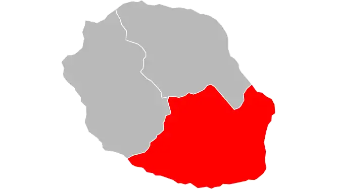 Carte de la troisième circonscription de La Réunion de 1958 à 1986