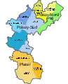 Cantons et communes de la 12e circonscription législative des Yvelines de 1988 à 2012.