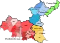 Cantons et communes de la 12e circonscription législative des Yvelines en 2012.