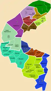 Circonscriptions législatives des Hauts-de-Seine depuis le redécoupage de 1968