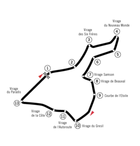 Illustration du circuit de Rouen-les-Essarts.