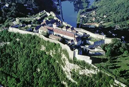 La citadelle de Besançon.Premier site touristique de Franche-Comté.