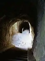 L'escalier souterrain.