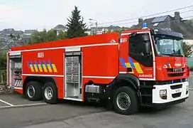 Camion citerne de 14 000 litres des pompiers belges.