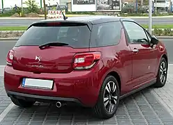 Vue arrière de la Citroën DS3