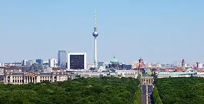 Vue aérienne de Berlin.