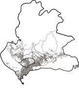 La ville de Panama avec ses différents districts.