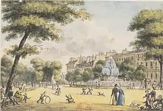 La place du Château-d'Eau en 1829.