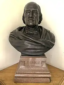 Buste de Jean Civiale, pavillon Civiale de l'hôpital Lariboisière à Paris.