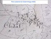 Plan cadastral de Clédat en 1822.