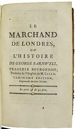 Image illustrative de l’article Le Marchand de Londres ou l'Histoire de George Barnwell