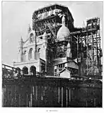 Construction du Sacré-Cœur, 1897.