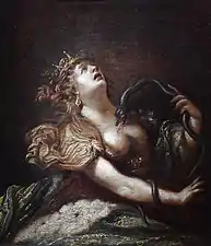 Claude Vignon, Cléopâtre se donnant la mort, vers 1640.