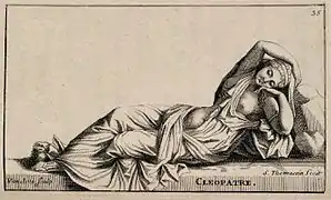 Ariane endormie, dite "Cléopâtre", copie placée dans les jardins bas.