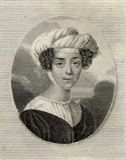Claire de Coëtnempren de Kersaint (1777-1818), son épouse.