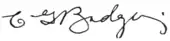 signature de Clarence G. Badger