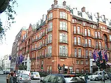 Vue de l'hôtel Claridge, à Londres.