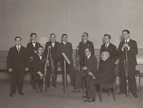 photographie de la classe de basson de Letellier en 1930