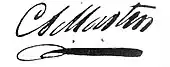 signature de Claude Martin (aventurier)