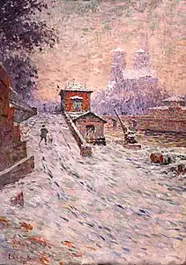 Notre-Dame par la neige (1889), Wallraf-Richartz Museum, Cologne.