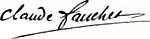 Signature de Claude Fauchet