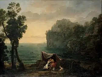 Marine avec Acis et Galatée (1657), Dresde, Gemäldegalerie Alte Meister.