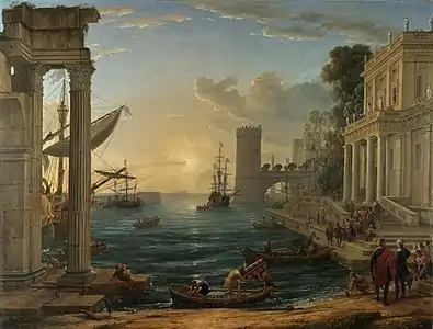 L'Embarquement de la reine de Saba (1648) de Claude Gellée.