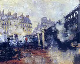 Claude Monet, Le Pont de l'Europe, gare Saint-Lazare, 1877, musée Marmottan.