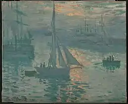 Claude Monet, Soleil levant (marine), 1872 ou 1873.
