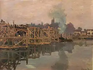 Argenteuil, le pont en réparation1872, Claude Monet