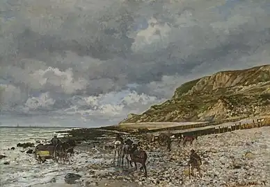 Claude Monet, Chevaux à la pointe de la Hève, 1864, collection particulière.