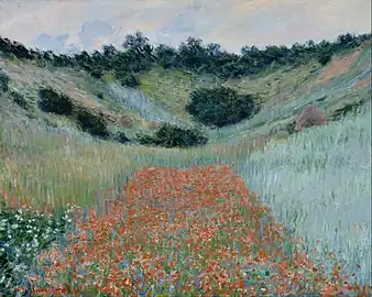 Claude Monet, Champ de coquelicots dans un creux près de Giverny, 1888