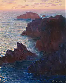 Claude Monet,Rochers à Belle-lle, Port-Domois (1886)