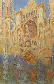 Cathédrale de Rouen, effet de soleil, fin de journée par Claude Monet, 1892-1894.