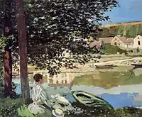 La Seine à Bennecourt 1868 81 × 101 cm par Claude Monet, Art Institute of Chicago.
