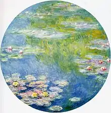 Les Nymphéas, de Claude Monet.La peinture en 1908 sur Commons