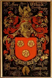 Claude de Vergy († ~1560), armoiries de l'Ordre de la Toison d'Or.