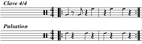 Clave en  avec pulsation