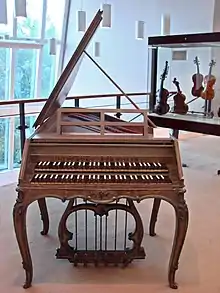 Clavecin Gaveau de 1923, au musée des instruments de musique de Berlin.