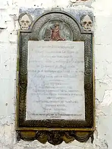 Plaque funéraire pour Louis Charonnas Le Caron.