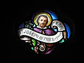 Vitrail représentant saint Joseph.