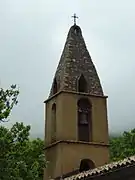 Clocher de l'église Saint-Saturnin de Mézien.